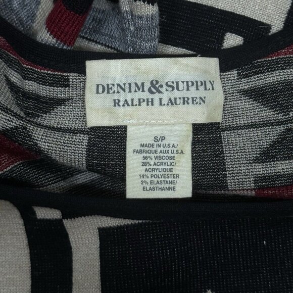 Ralph Lauren Denim & Supply Women's‎ Aztec Print 3/4 Sleeve Sweater Dress Size S - Picture 7 of 7